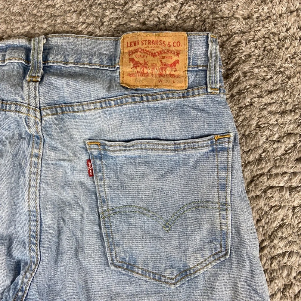 Levis 527 Slim Bootcut Jeans Men 30x30 Blue Denim Light Wash Stretch Casual Pant